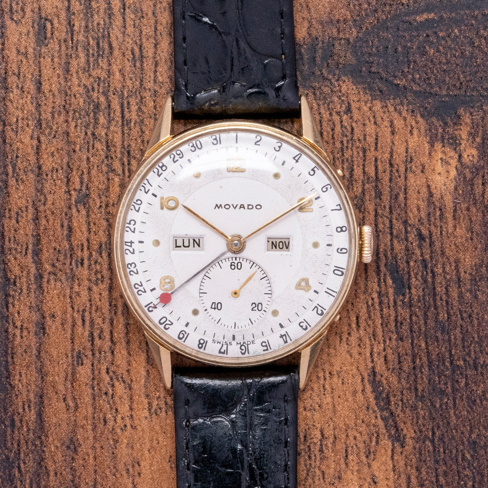 Movado Triple Date 4776 18k yellow gold White United Kingdom