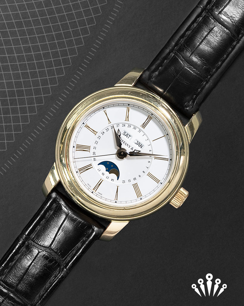 Tiffany Moon Phase Annual Calendar Yellow gold Silver | Dealer