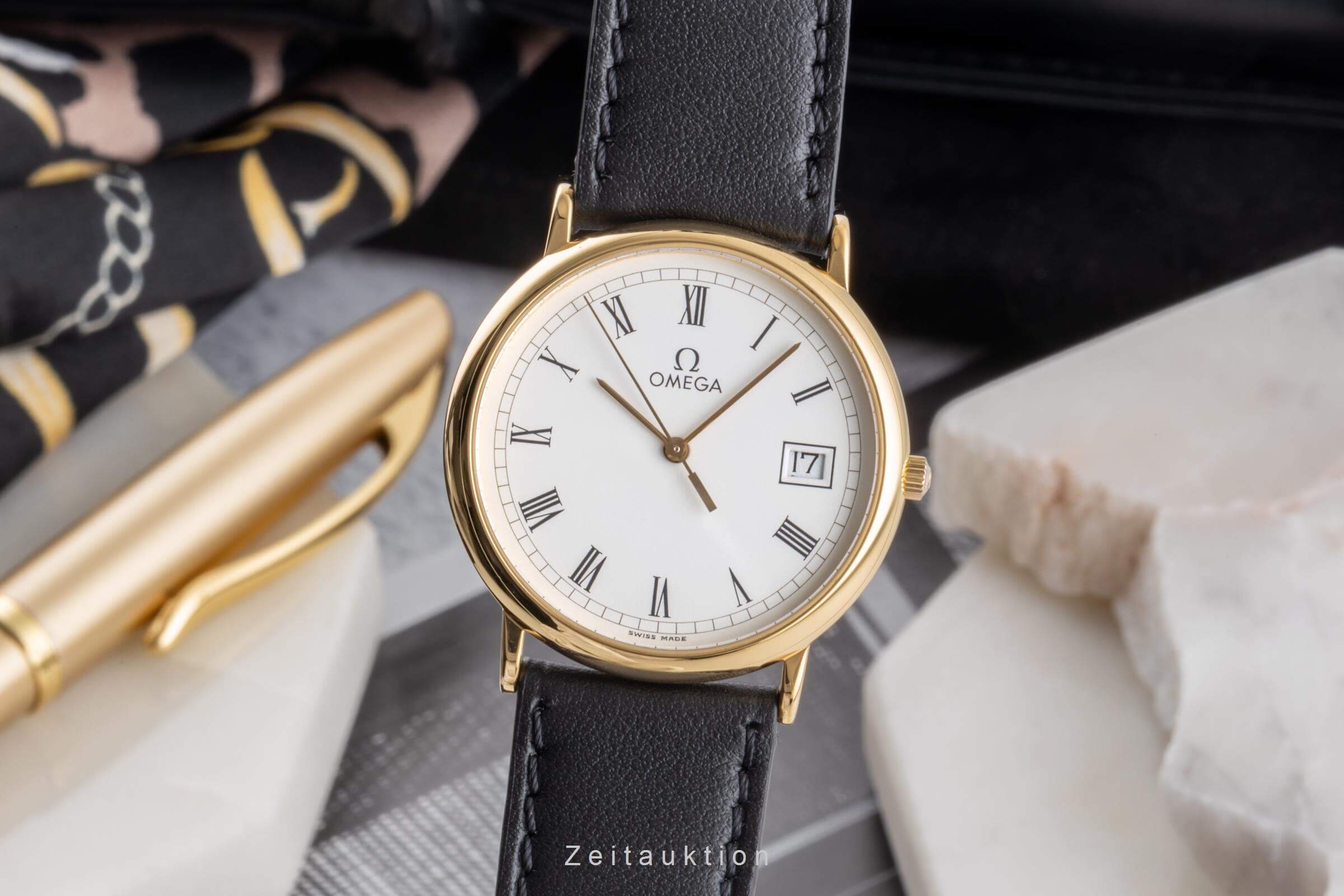Omega De Ville 196.0312.1 Stainless steel and Gold-plated White