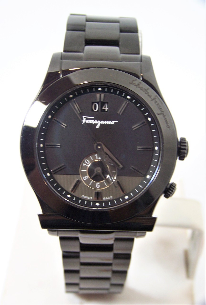 ☆*☆様 SalvatoreFerragamo 6 1/2 Salvatore Ferragamo F62 Dual Time Stainless steel Black United