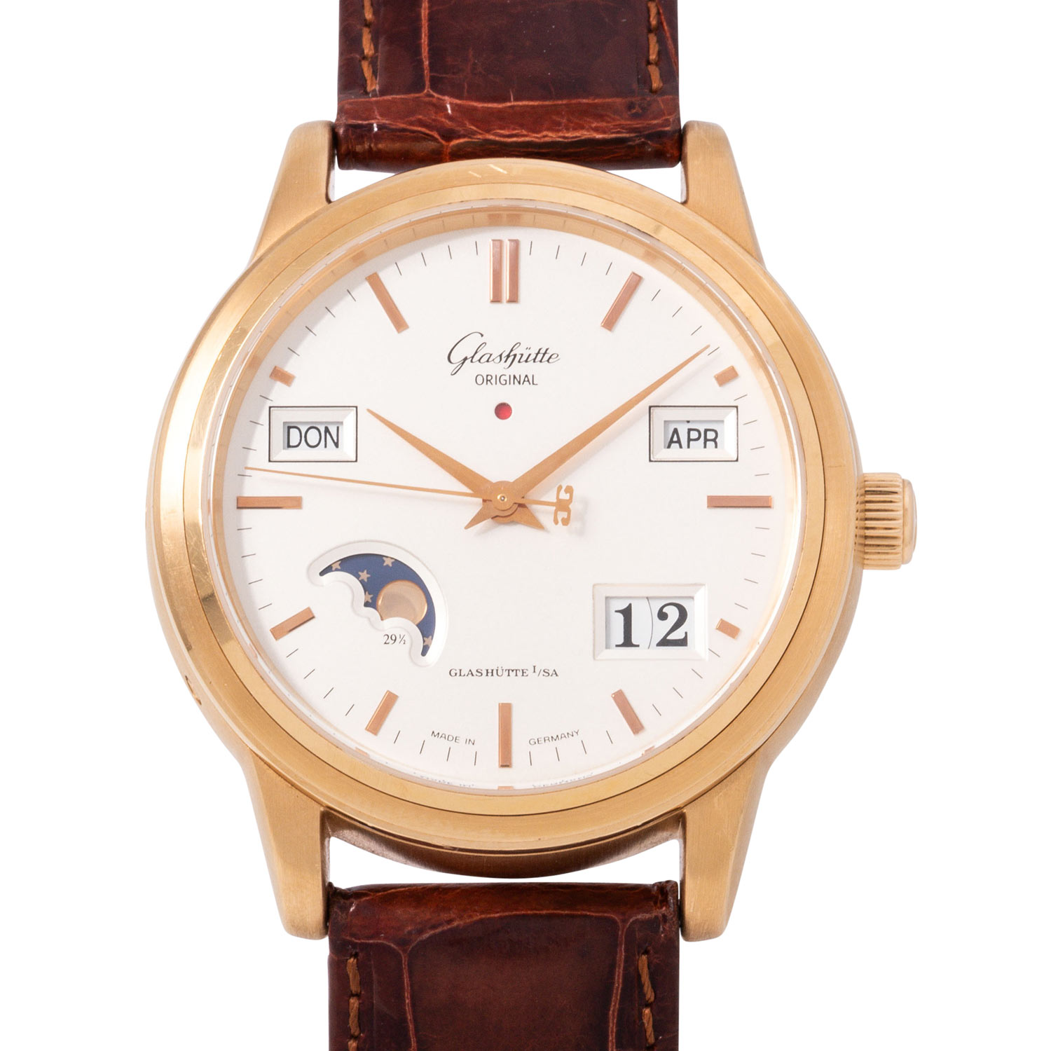 Glashütte Senator 39-50-01-11-04 18k rose gold Silver Germany
