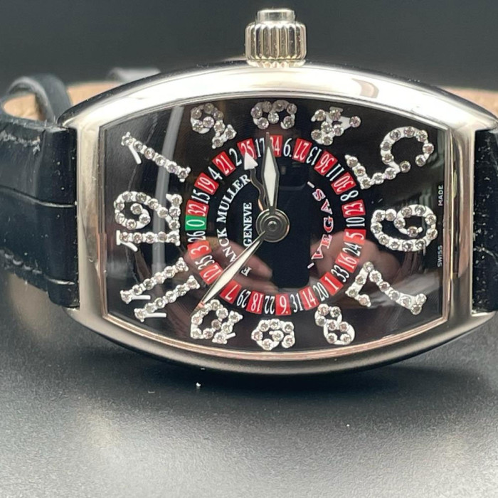Franck Muller Cintrée Curvex 5850 SC White gold Silver 1990 Fine