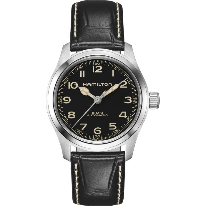 HAMILTON Khaki ブラック腕時計 Hamilton Khaki Field Quartz Watch Black Dial, 38mm