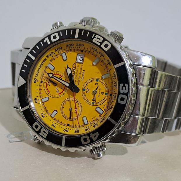 【希少】SEIKOセイコー クロノグラフ 7T32-7G30　イエローダイバー 希少】SEIKOセイコー クロノグラフ 7T32-7G30 イエローダイバー