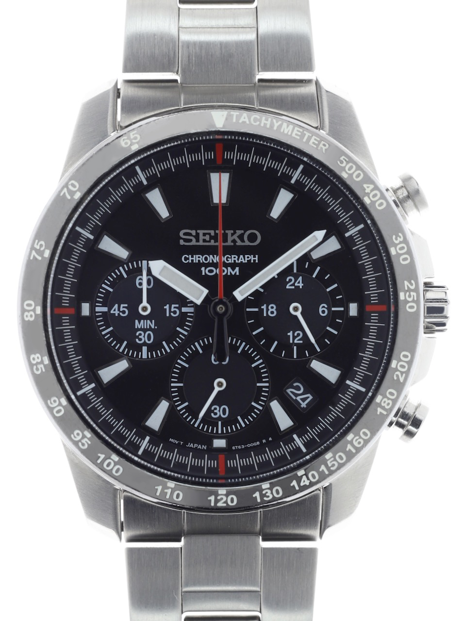 【ruko128　…6月21日迄】 Seiko Gents Chronograph Wristwatch 100 m 6T63 u2013 00D0 AO