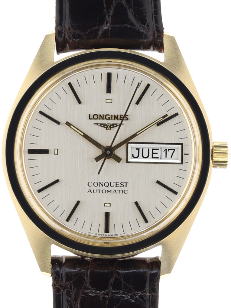 Longines Conquest 1577 1 636 Yellow gold Silver 1970 | Dealer