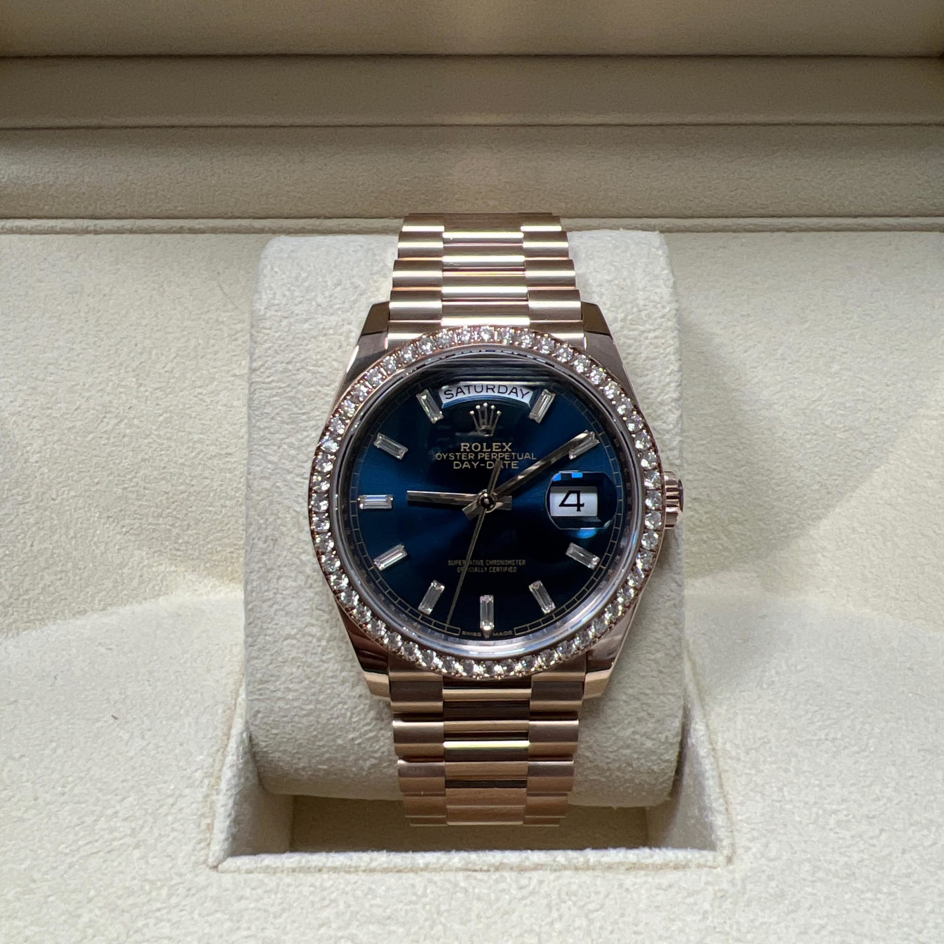 Rolex Day-Date 128345RBR-0083 Rose gold Turquoise 2024 United