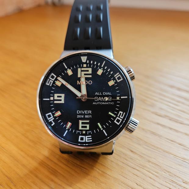 mido ② Mido All Dial M 8370-A Stainless steel Black 2006 Germany | Dealer