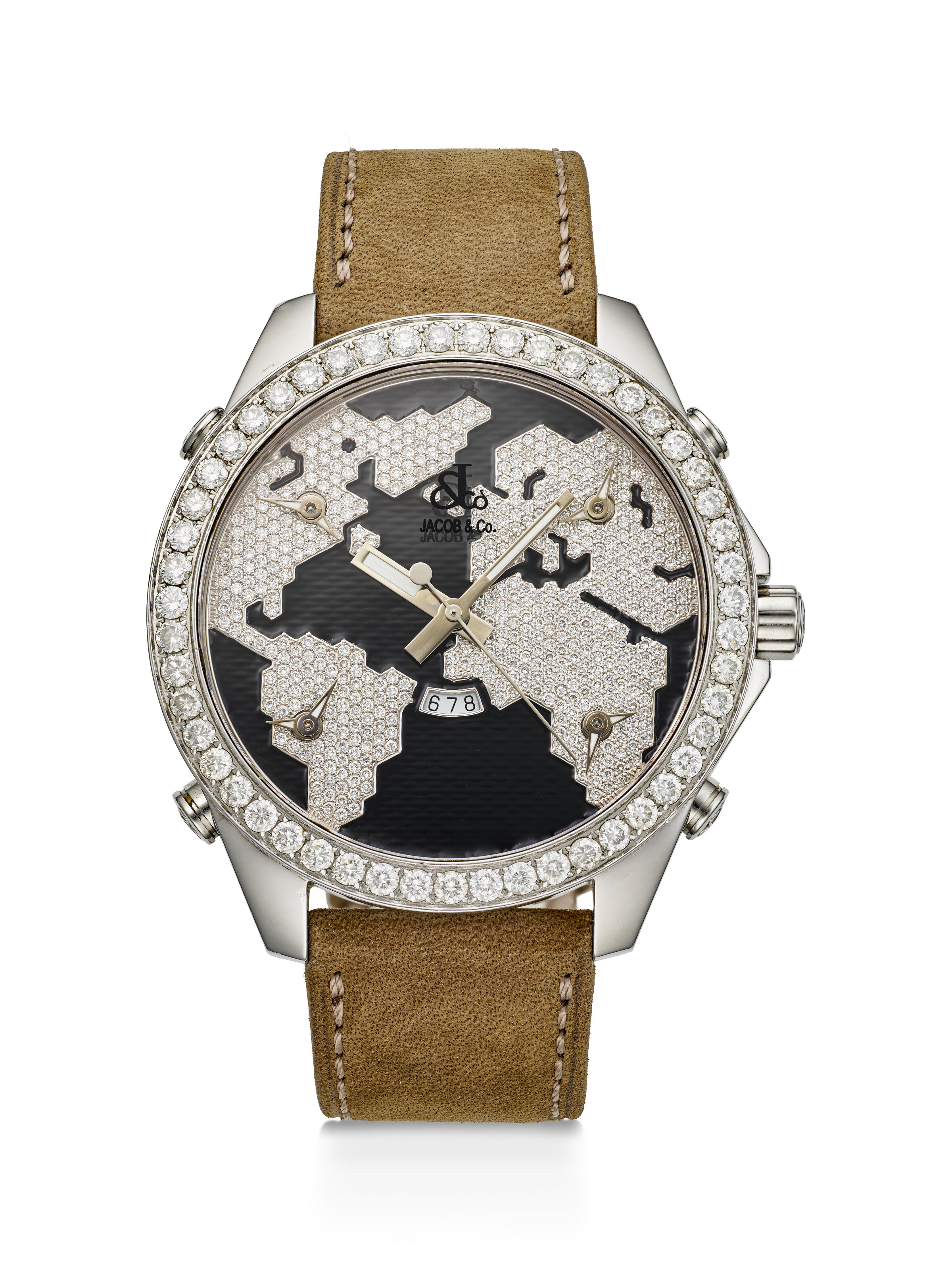 Jacob & Co. Five Time Zone Stainless steel Black 2000 Switzerland 