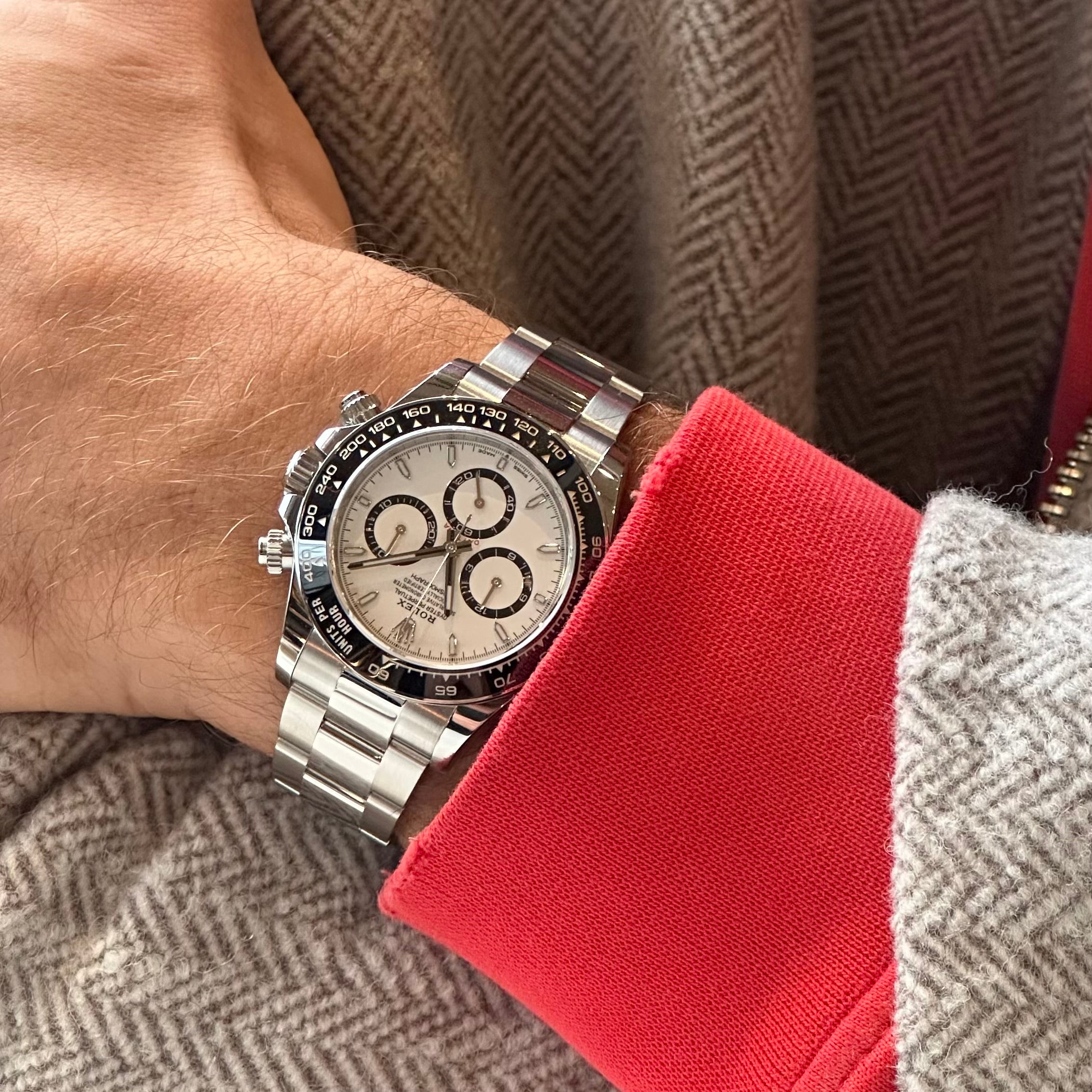 116500ln Rolex Daytona Panda On Wrist Custom Alcantara Www