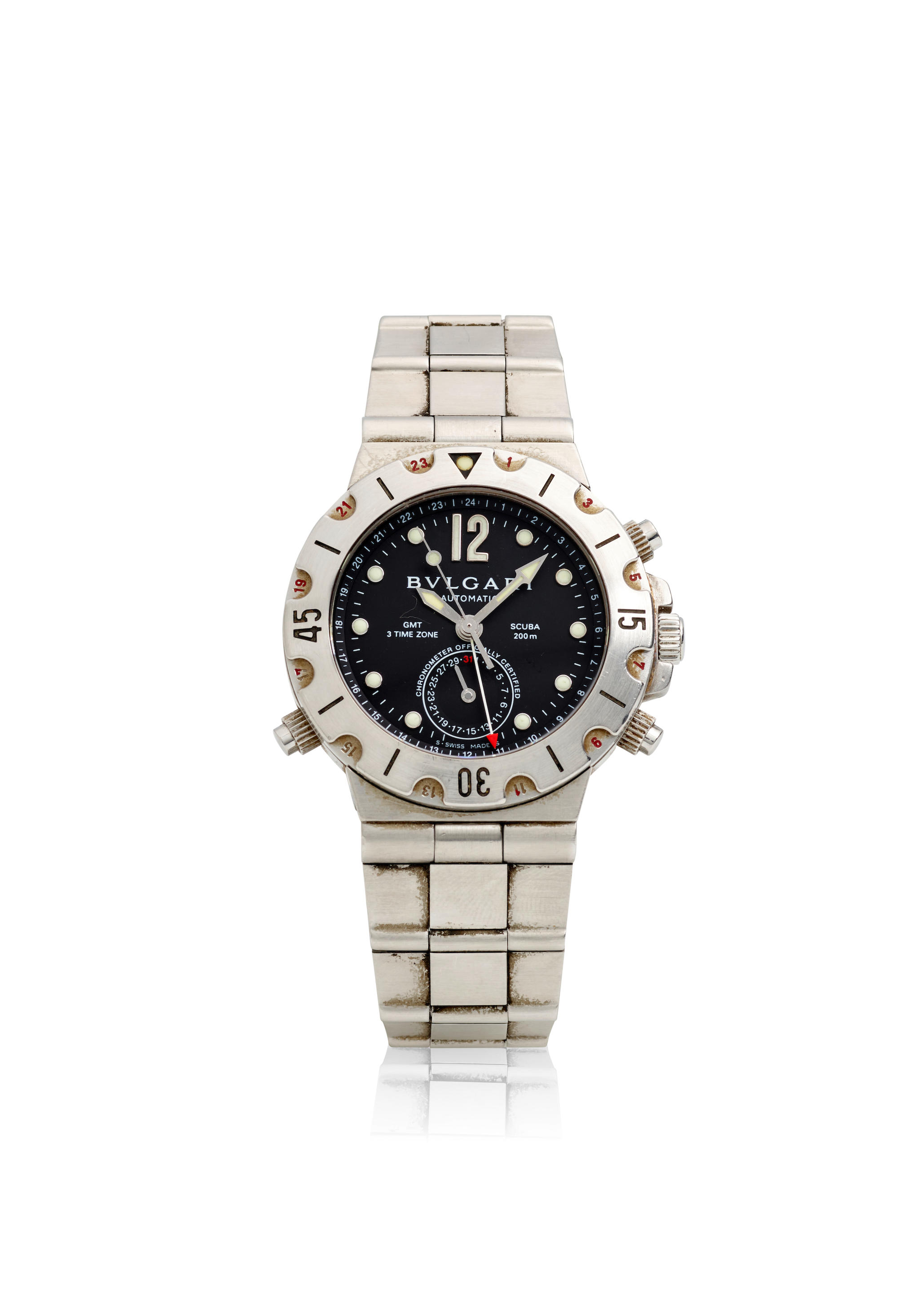 BVLGARI Diagono Scuba GMT SD38SGMT Stainless steel Black 2010
