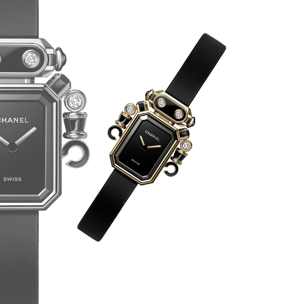 【未開封】CHANEL ALLURE100 Chanel Premiu00e8re Robot H7944 Ceramic and Yellow gold Black