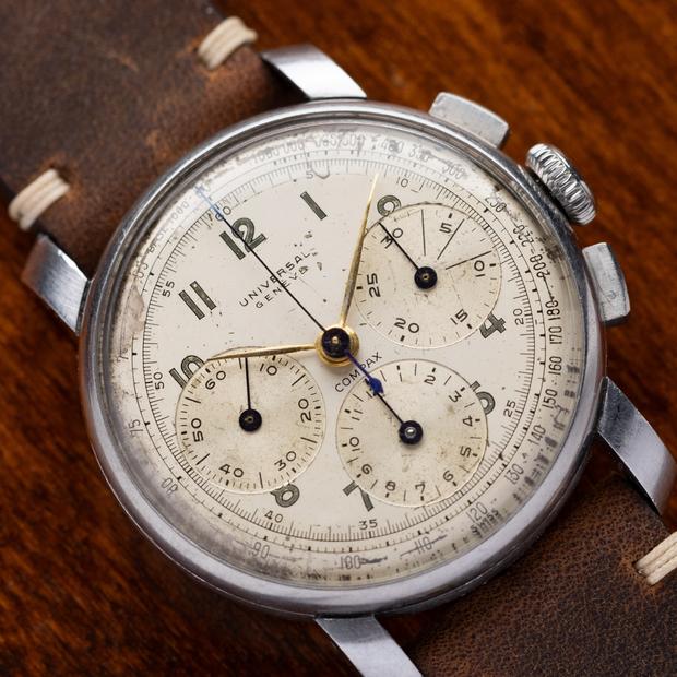アンティークコンポーネント universal-geneve-compax-