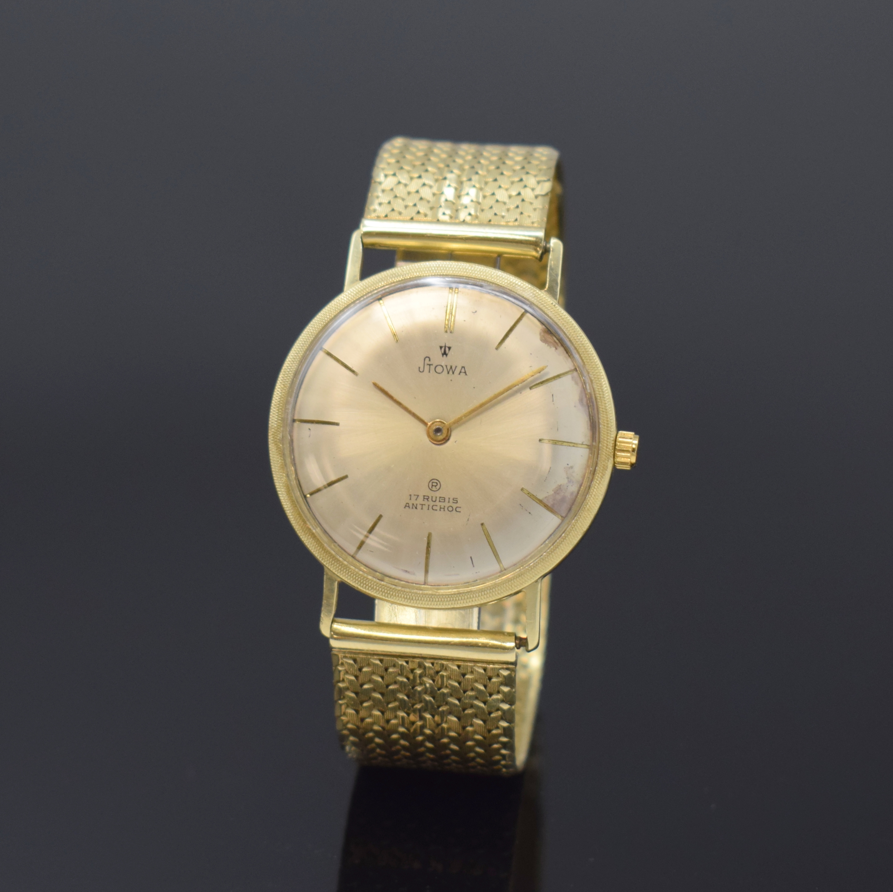 Gold Stowa Uhren 17 Rubis Antichoc Buy Stowa Parat Manual Winding