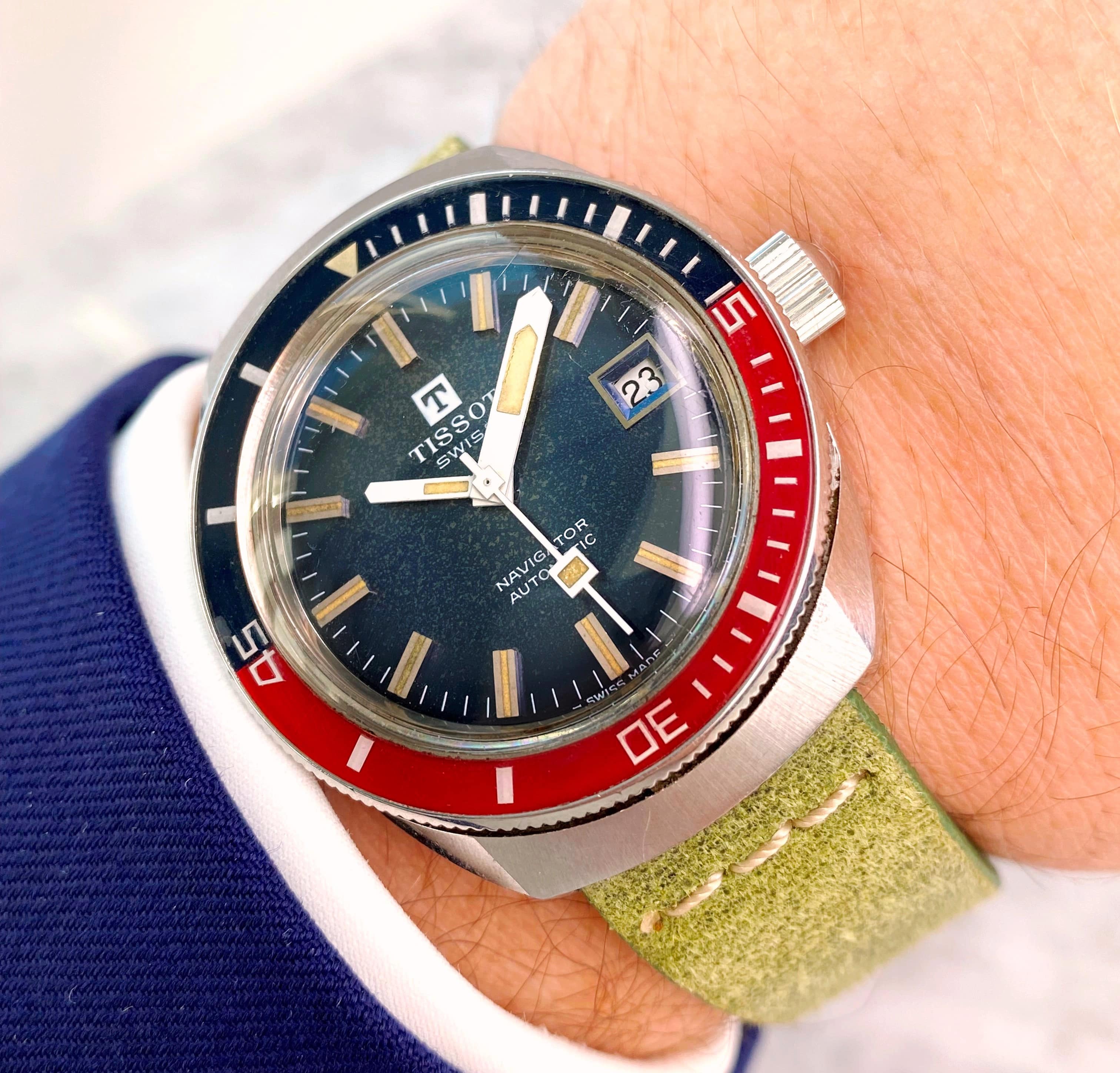 Tissot Vintage Navigator Automatik Pepsi 44940 Stainless steel