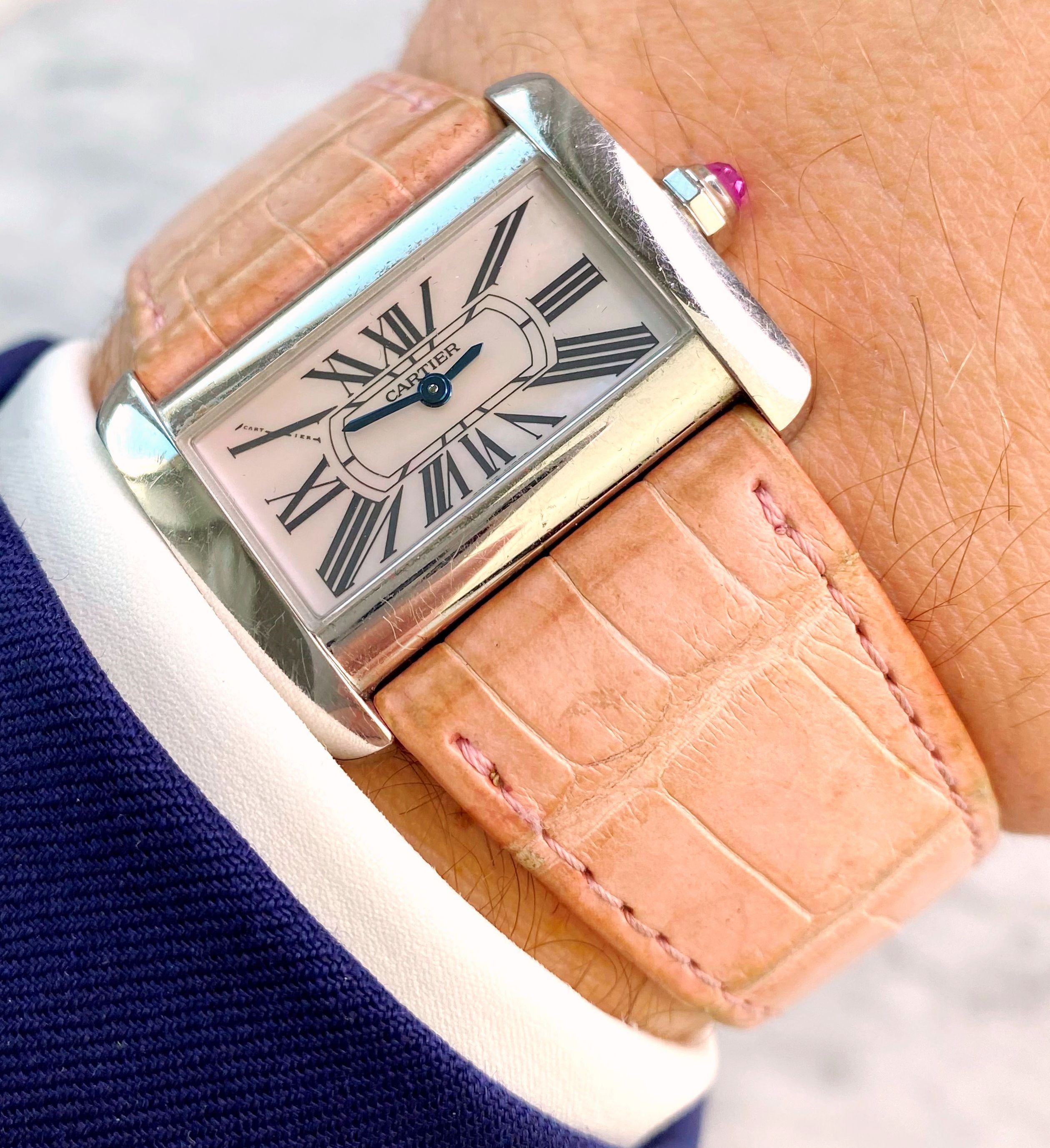 Cartier Tank Divan 2599 Stainless steel Pink 2000 | Dealer