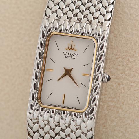 N MINT* Vintage SEIKO CREDOR 2F70-5341 Quartz White Dial