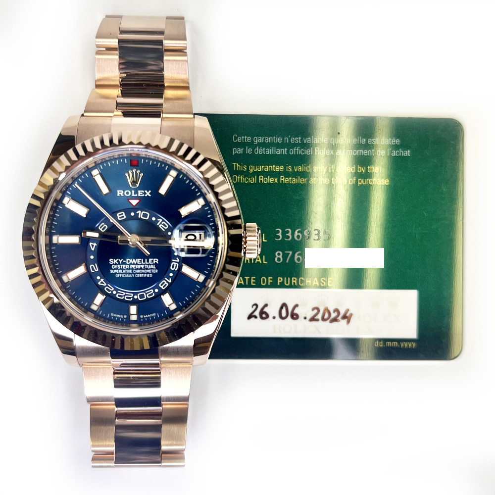 Rolex Sky-Dweller 336935 Rose gold Turquoise United States