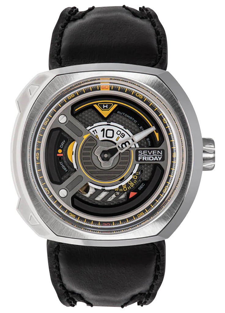 セブンフライデー SEVENFRIDAY インダストリアルエッセンス メンズ 自動巻 ブラック 純正革ベルト SF-P3B/01 X441 セブンフライデー SEVENFRIDAY インダストリアルエッセンス メンズ