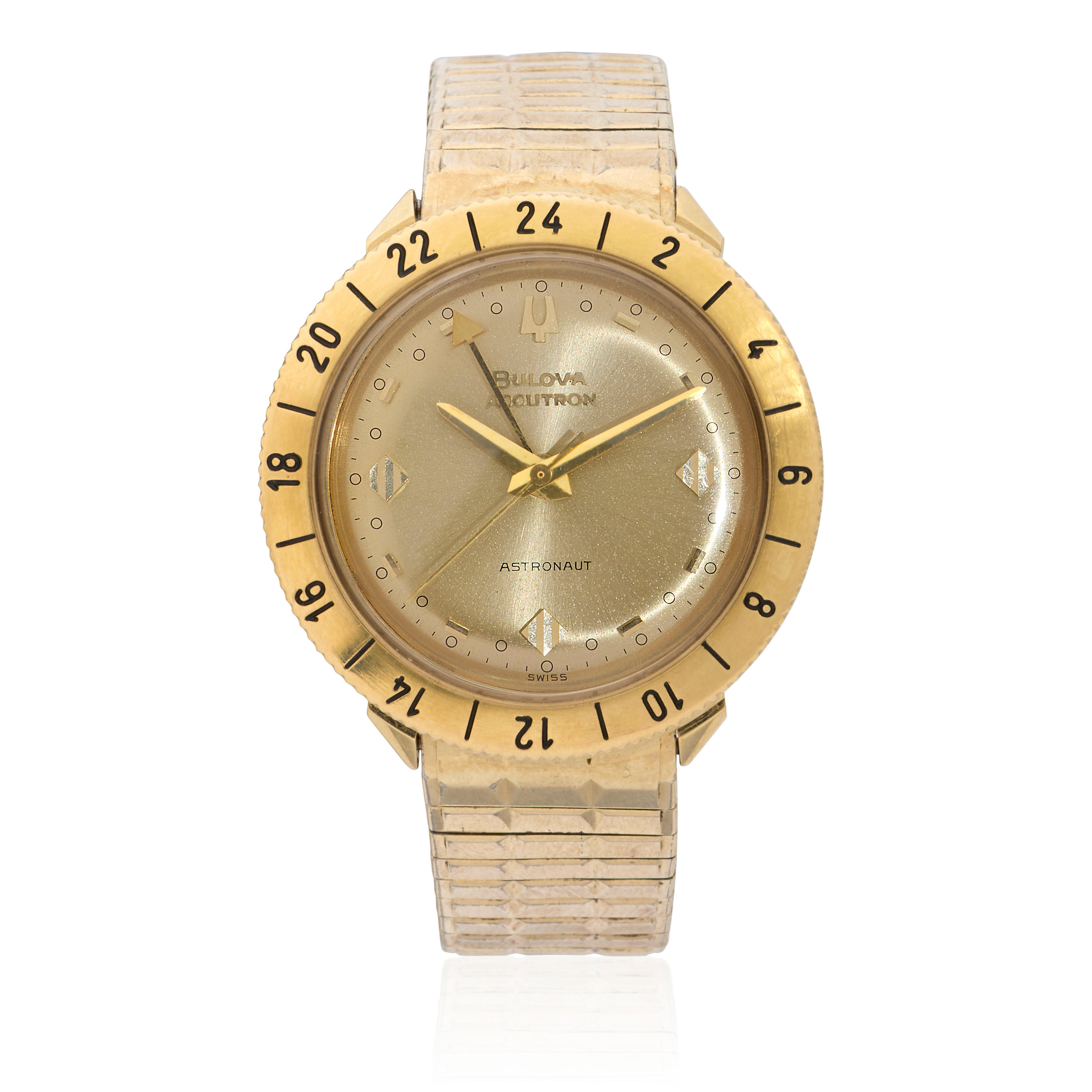 Bulova Accutron Astronaut D75654 18k yellow gold Champagne 1960