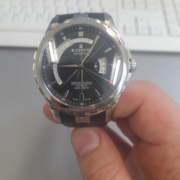 Edox Grand Ocean 83006 Stainless steel Black Germany | Dealer