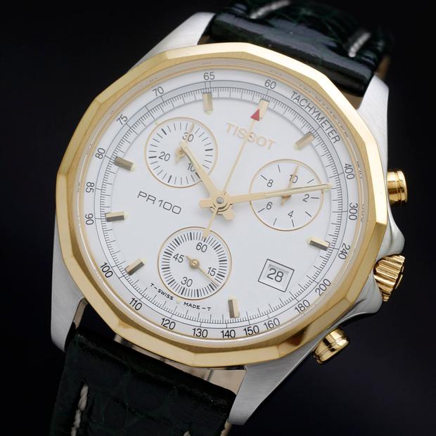 TISSOTティソ P372/472 PR100 クロノグラフ 腕時計 Tissot PR 100 P372/472-1 Stainless steel White 1990 Spain