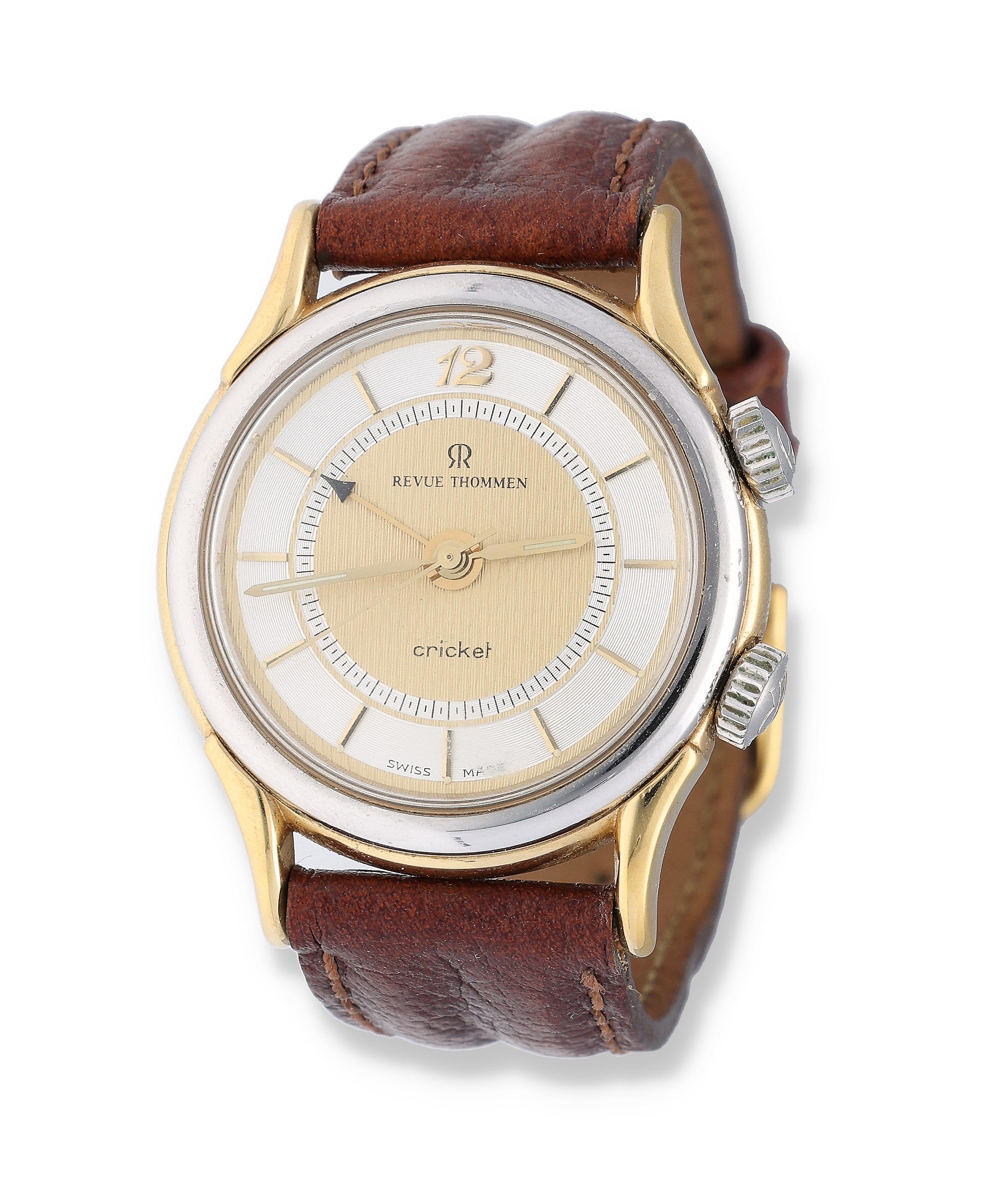 Revue Thommen Cricket Stainless steel and Gold-plated Silver and