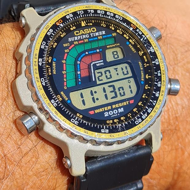 マ*オ様 CASIO カシオ　SURFING TIMER 20bar DW-40 Casio 906 DW- 4100 Plastic Black 1990 Spain | Dealer | EveryWatch