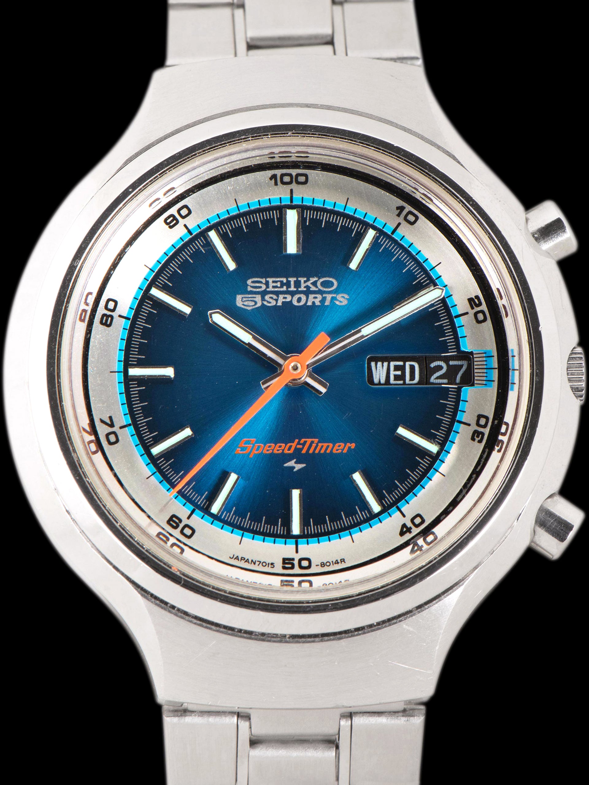 Seiko 5 Sports Speed-Timer 7015-8000 Stainless steel Blue United