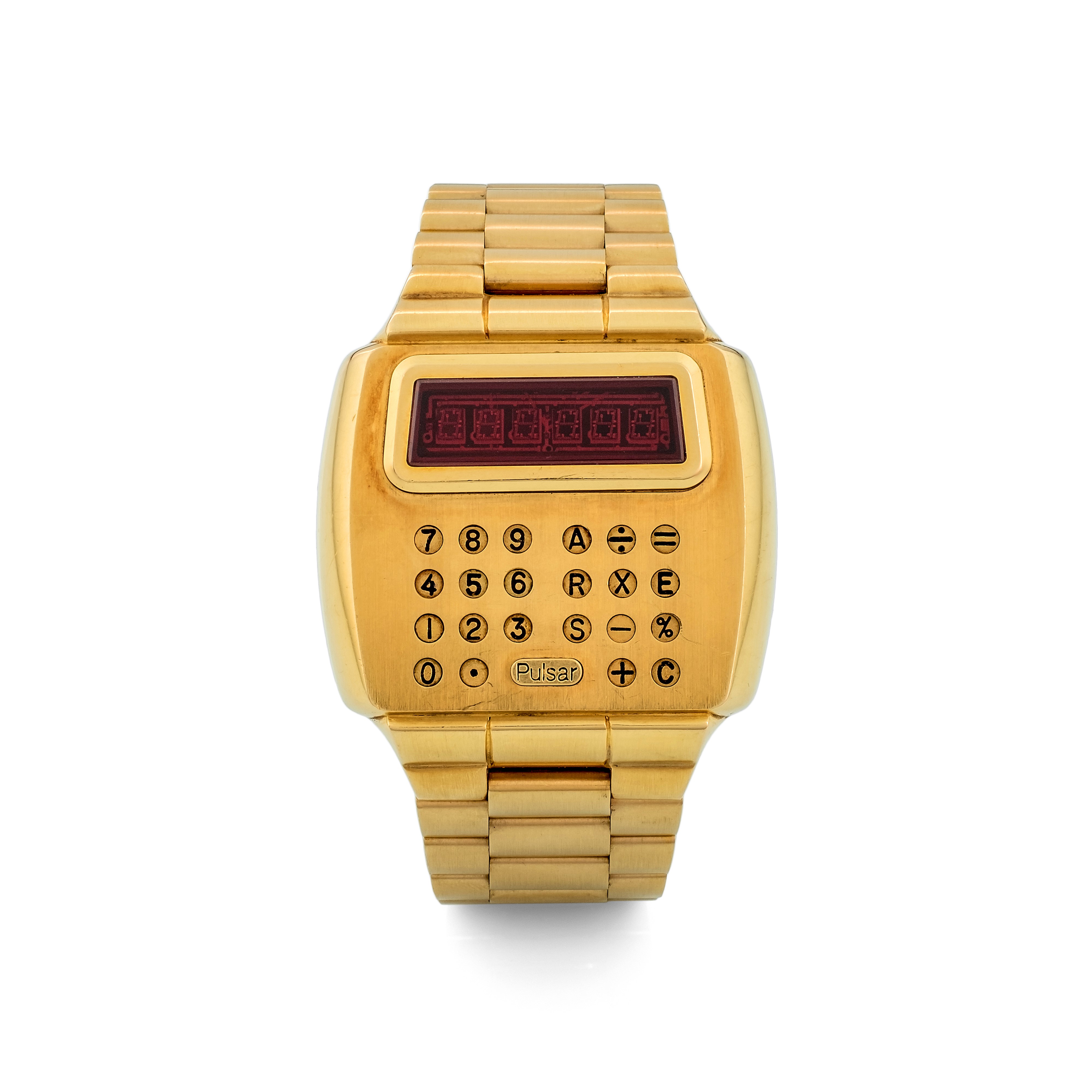 Pulsar Time Computer 18k yellow gold 1970 Italy Watches Lot 65