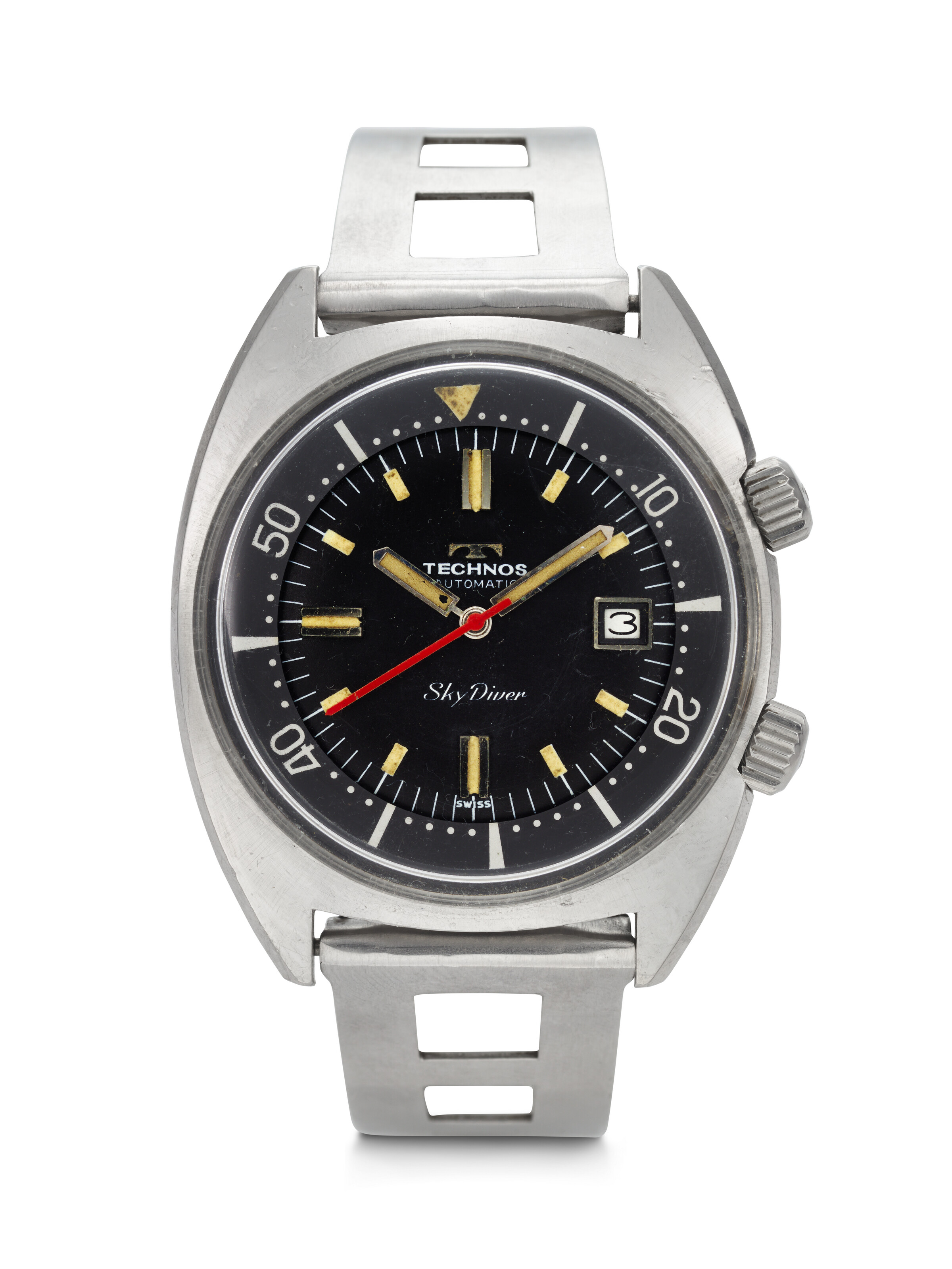 Technos Sky Diver 1341 Stainless steel Black 1968 United States