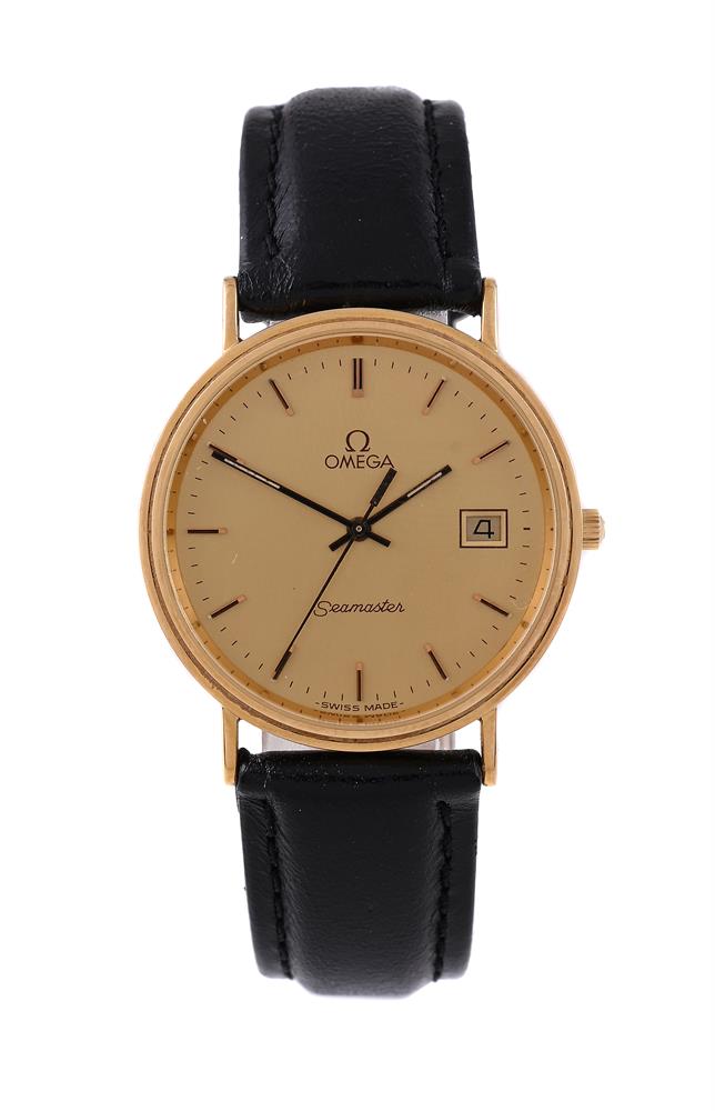 Auth Omega Seamaster Gold-Plated 35mm Cal.1342 Swiss Quartz