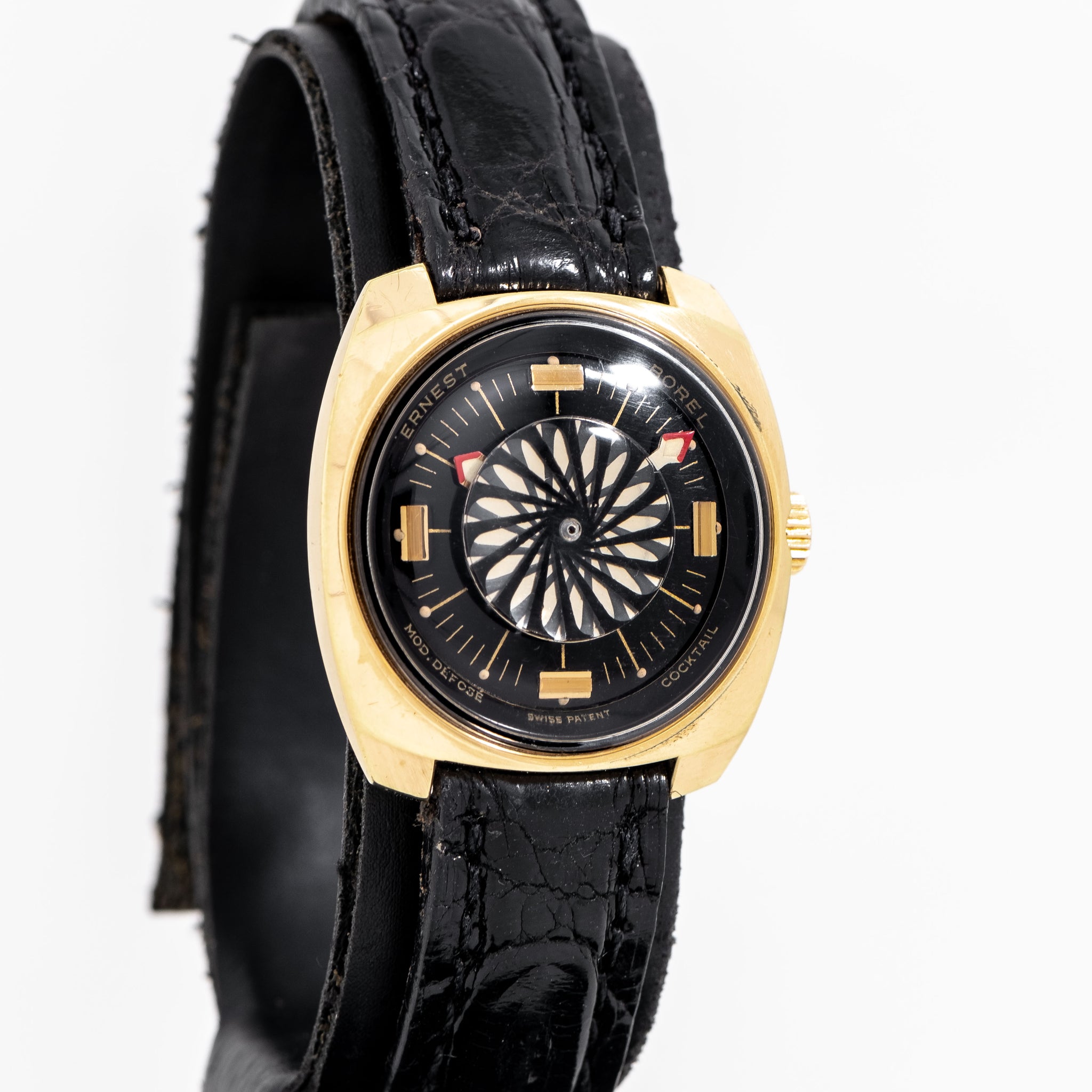 Ernest Borel Cocktail Watch 18K Yellow Gold Plated Stainless Steel