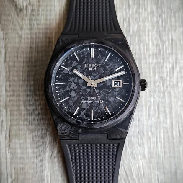 Tissot prx ブラックダイヤル【発送6/30】 Tissot PRX Powermatic 80, 40 mm, T1379079720100 Watch