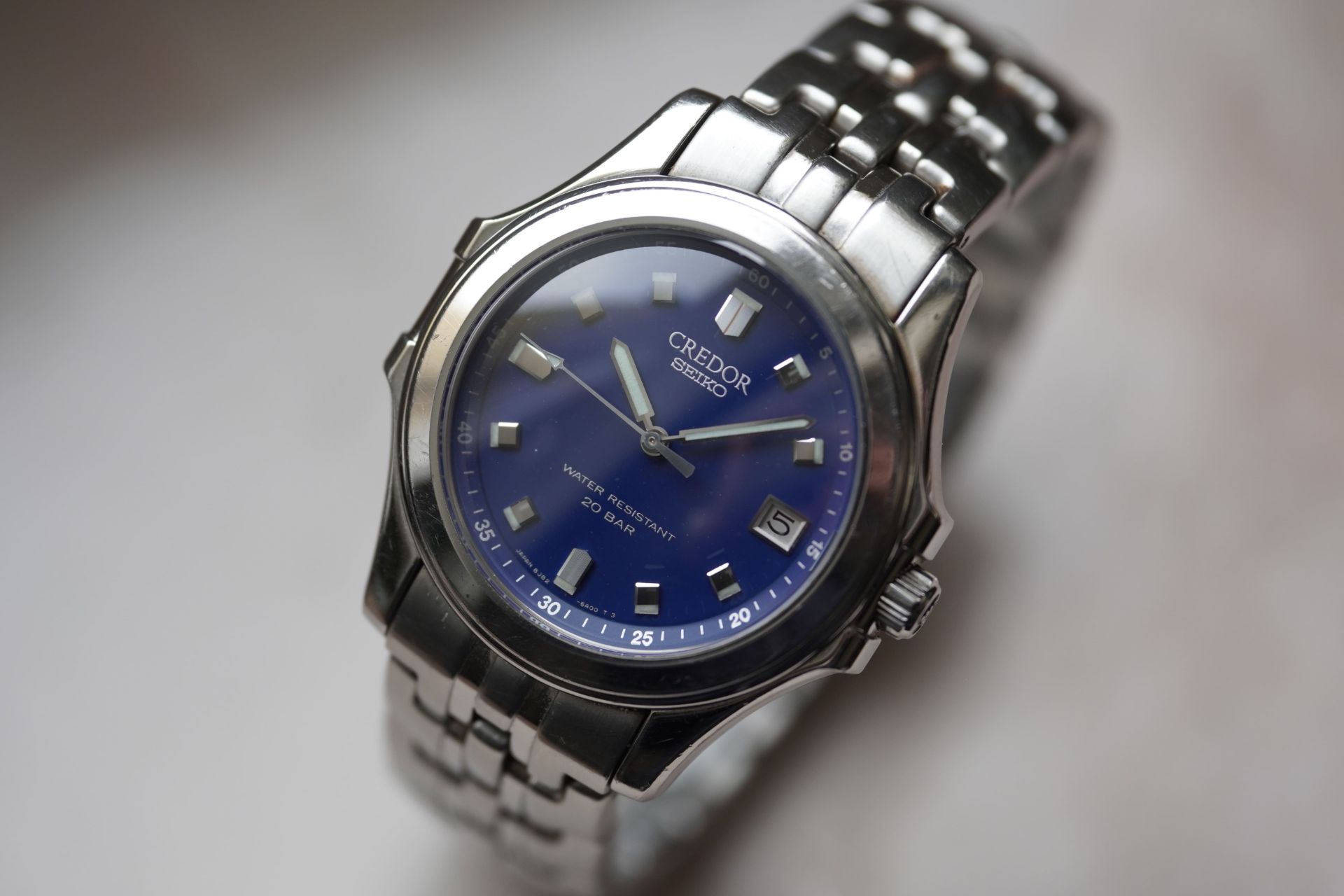 美品!CREDOR クレドールパシフィーク GCAX997 8J82-6A00 Seiko Credor GCAX997/8J82-6A00 Stainless steel White Japan