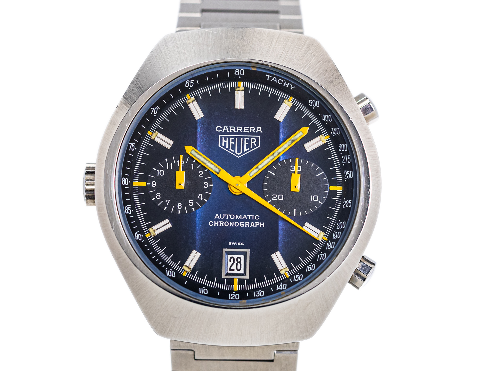 Heuer Carrera 2447D Stainless steel Silver 1960 Dealer EveryWatch