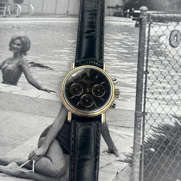 Paul Picot 4889 Stainless steel Black 1990 Italy | Dealer | EveryWatch