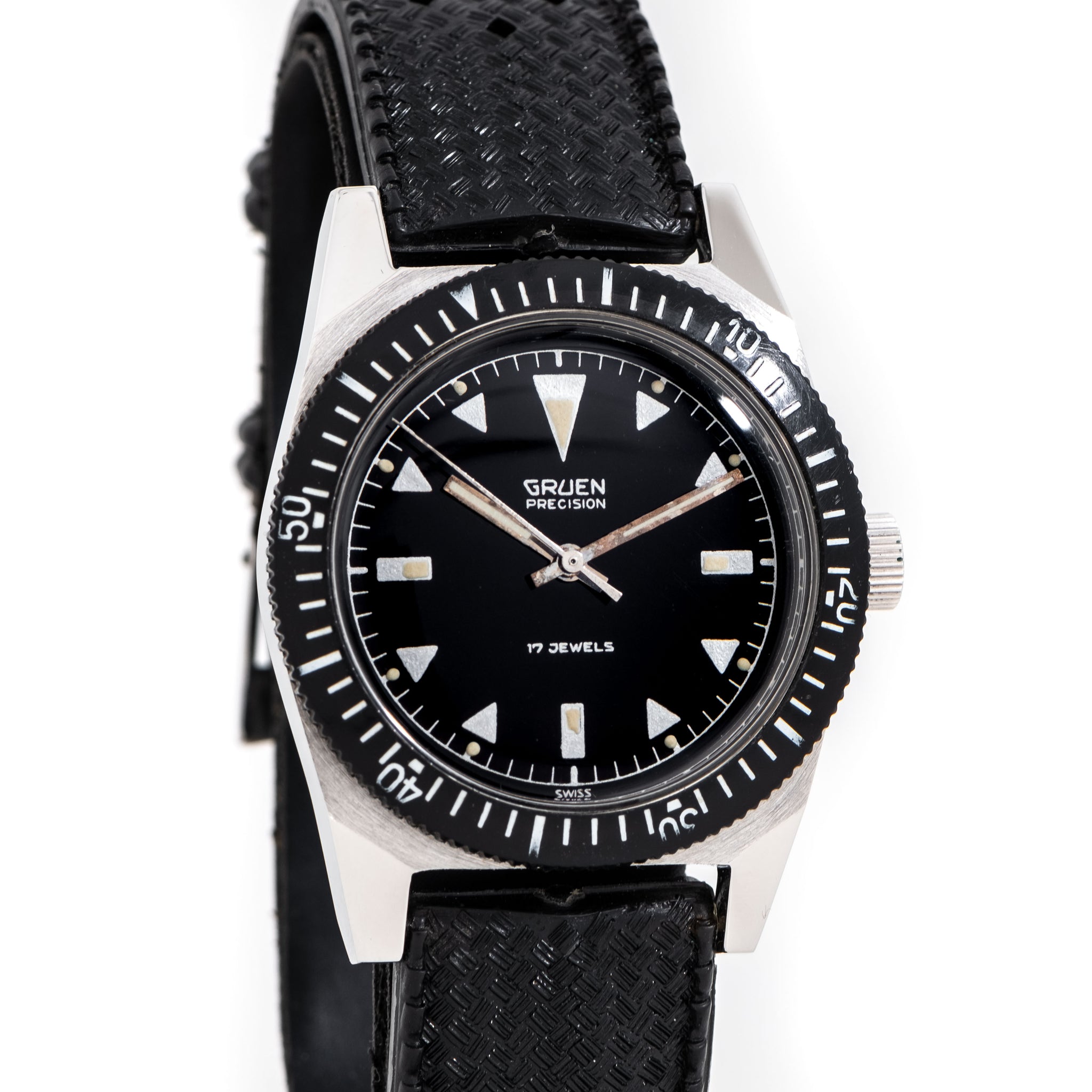 Gruen Precision 510 Rss Stainless steel Black 1960 United States 