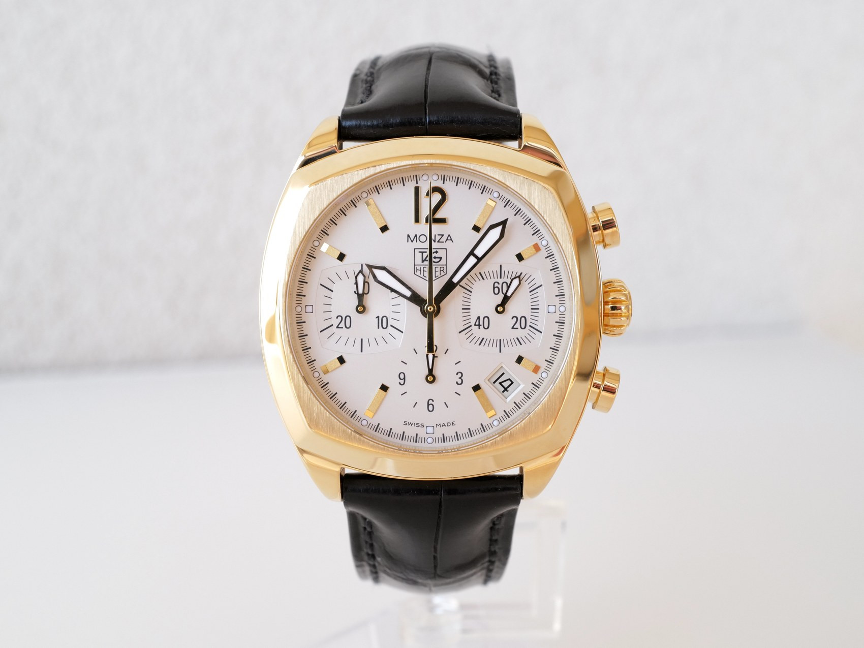 TAG Heuer Monza Chronograph CR514A.FC8146 Yellow gold Silver