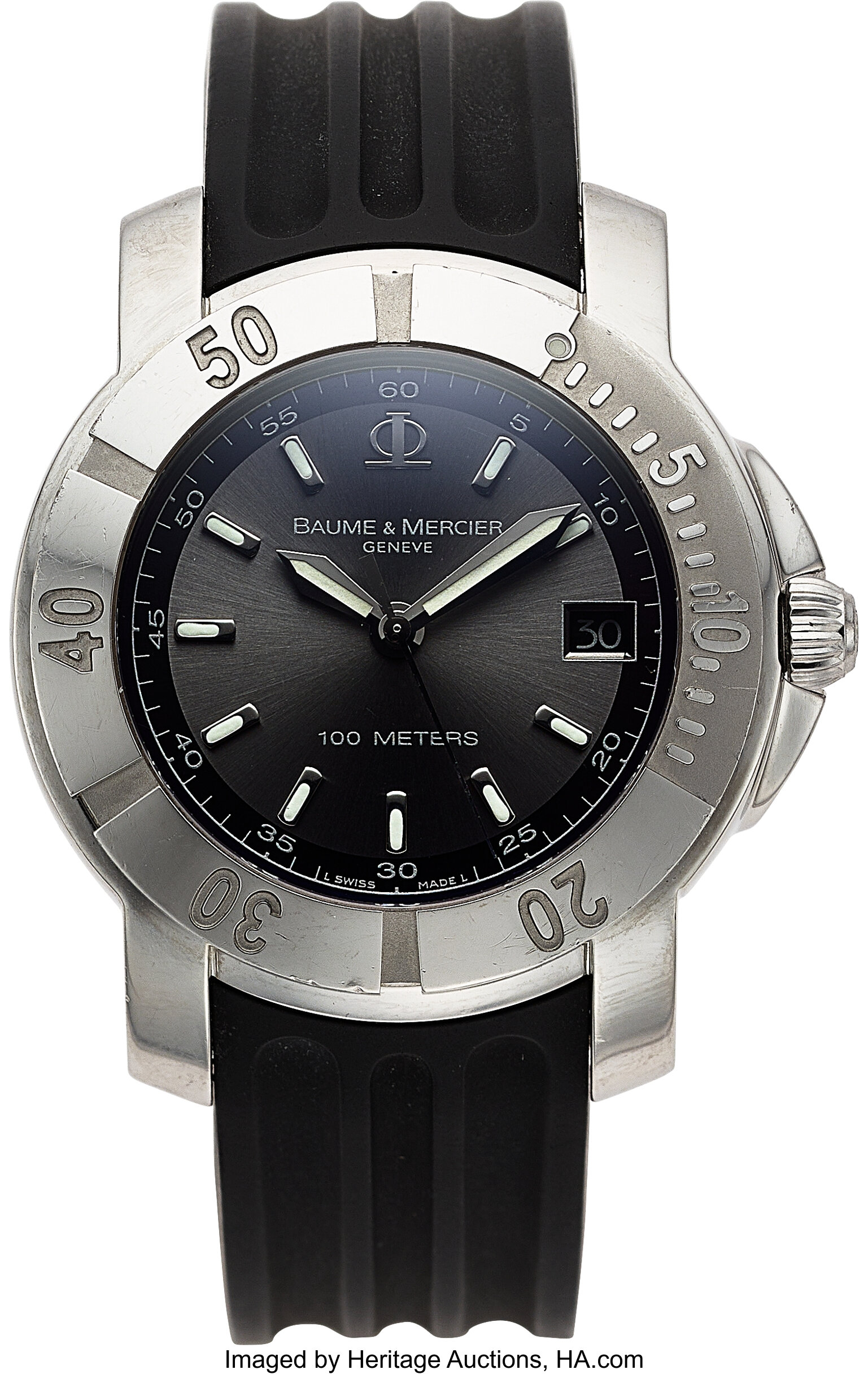 Baume&Mercier　65420 ケープランド　デイト クォーツ 腕時計 Baume & Mercier Capeland 65420 Stainless steel Gray United States