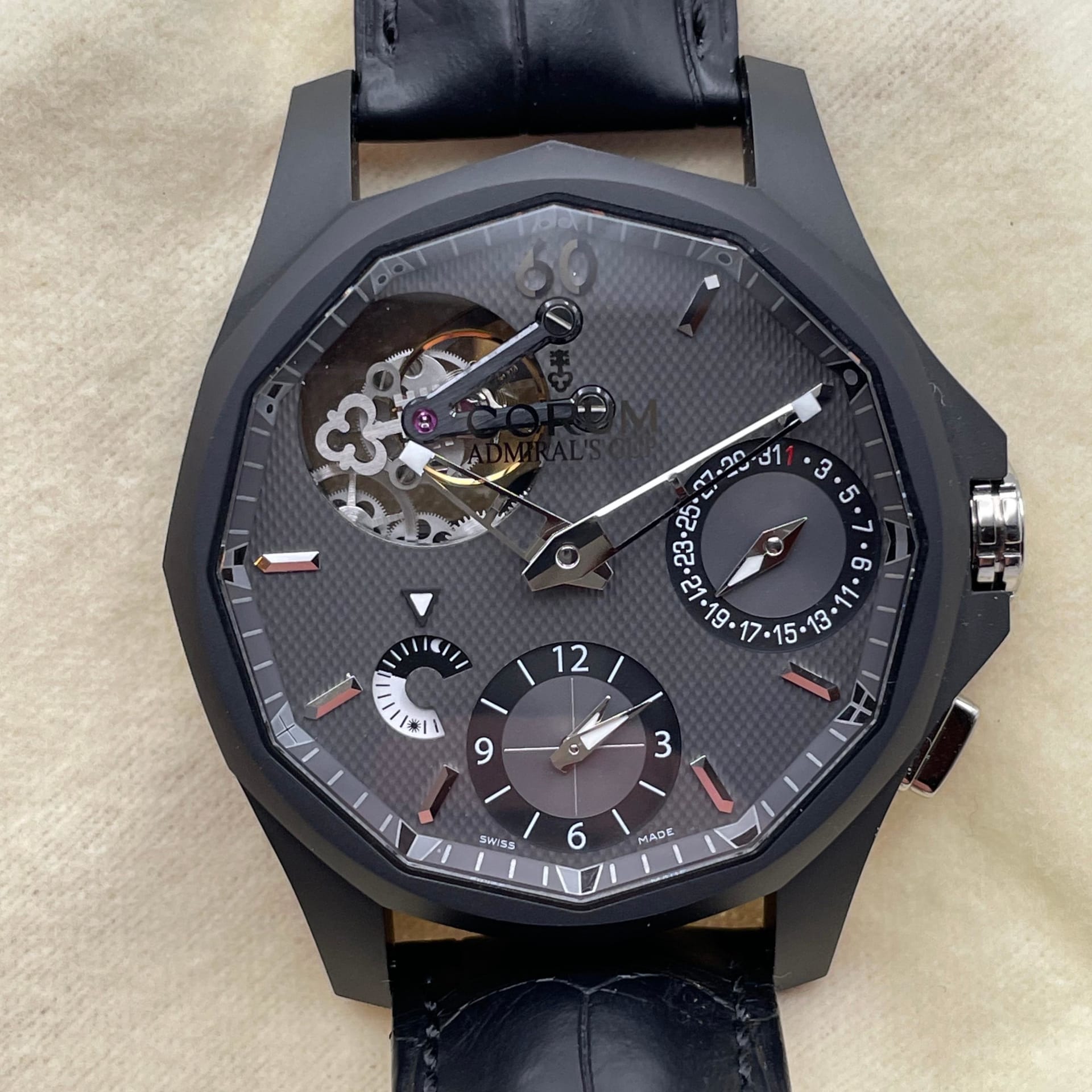 Corum Heritage Stainless steel Black 2021 Dealer