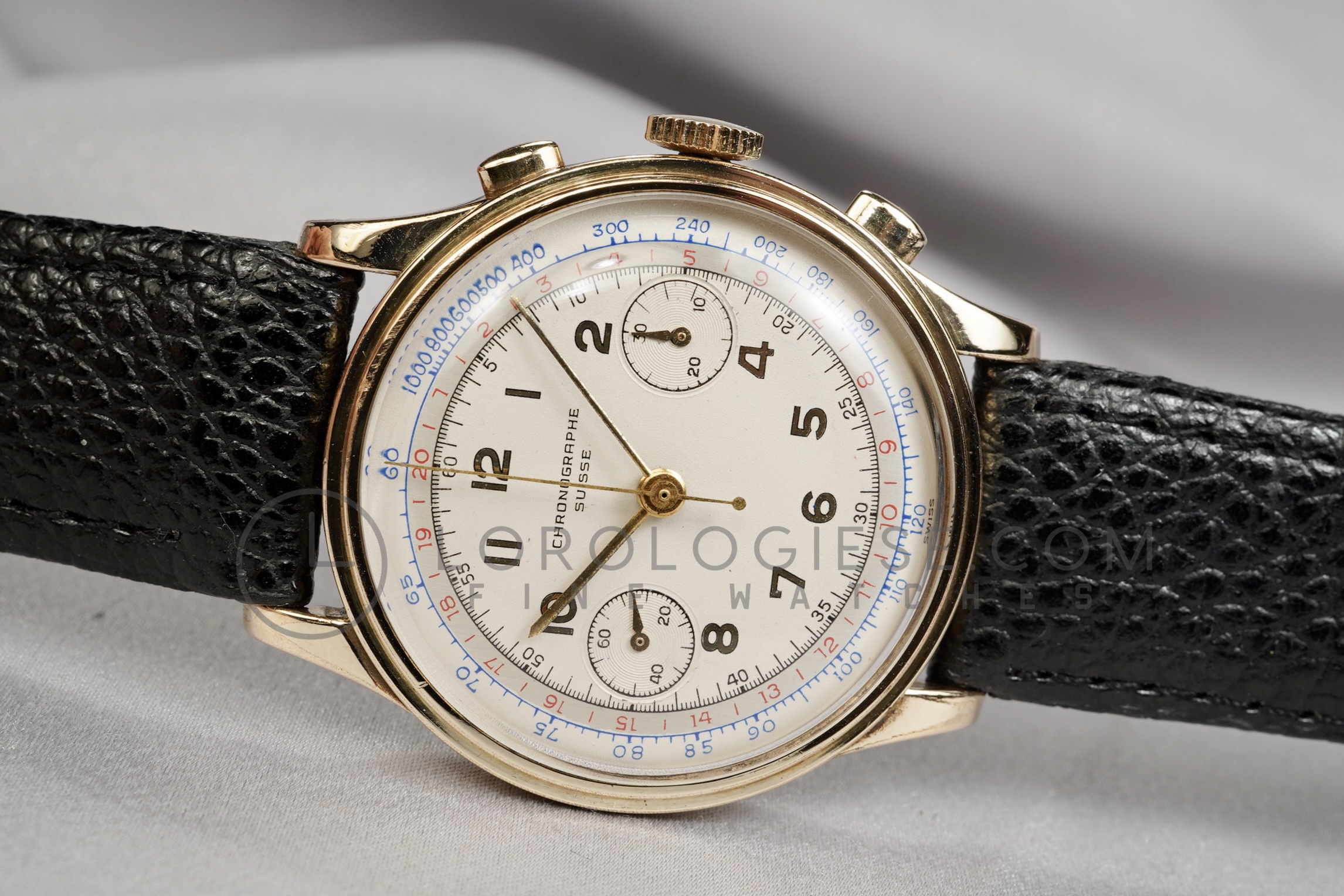 Chronographe Suisse Cie Rose gold Beige 1950 Dealer EveryWatch