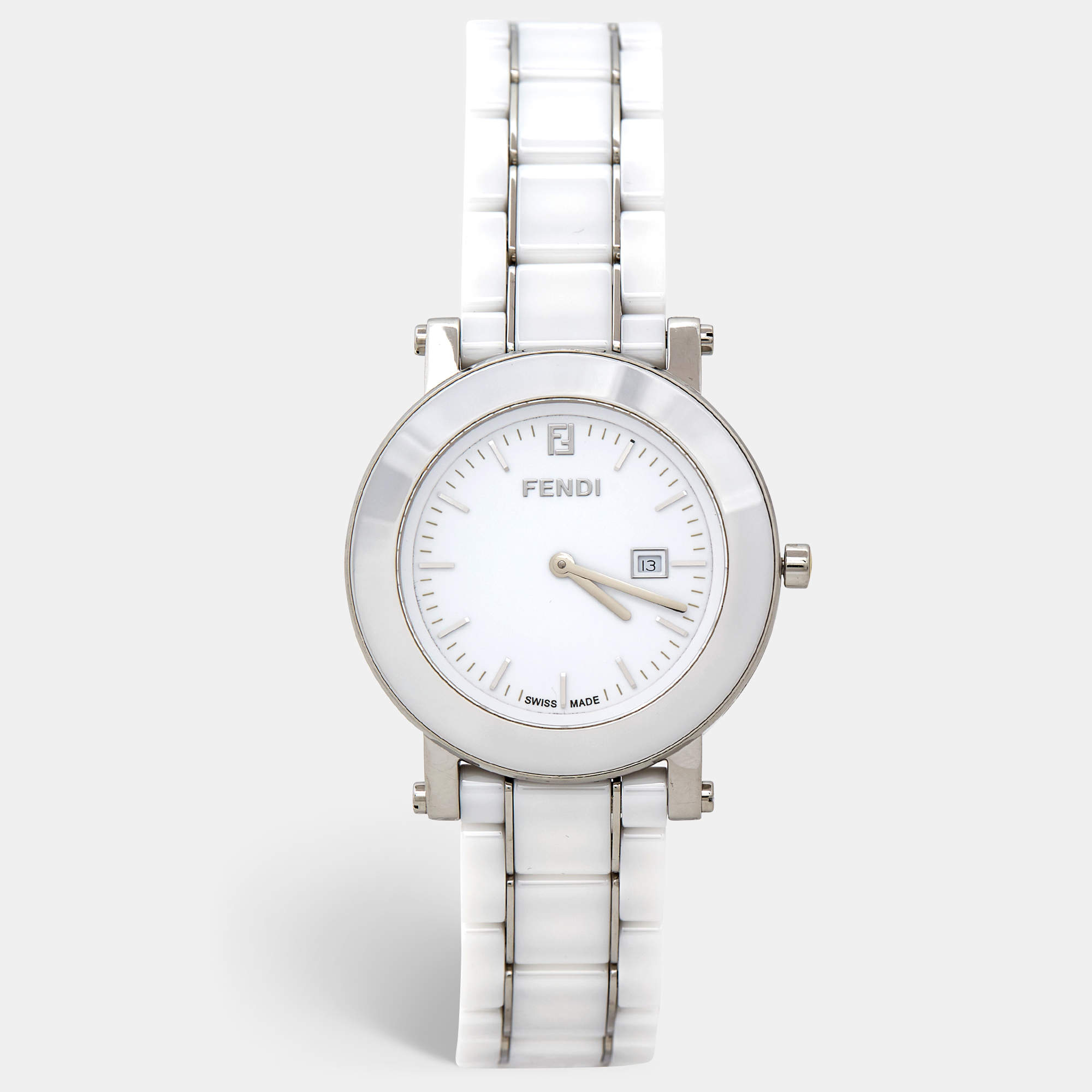 Fendi 6400G Ceramic and Stainless steel White United Arab 
