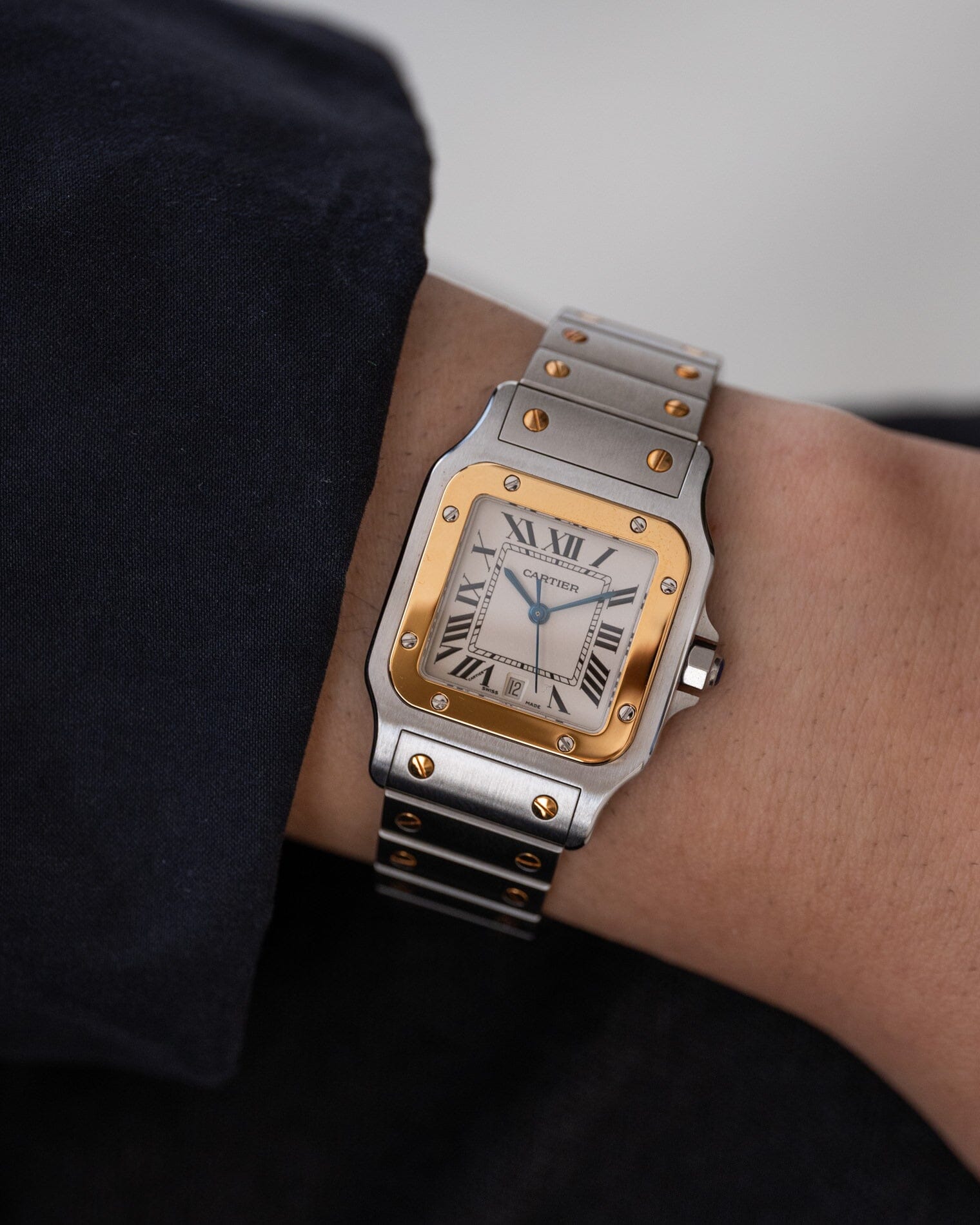 Cartier Santos Galbée 1566 Stainless steel and 18k yellow gold