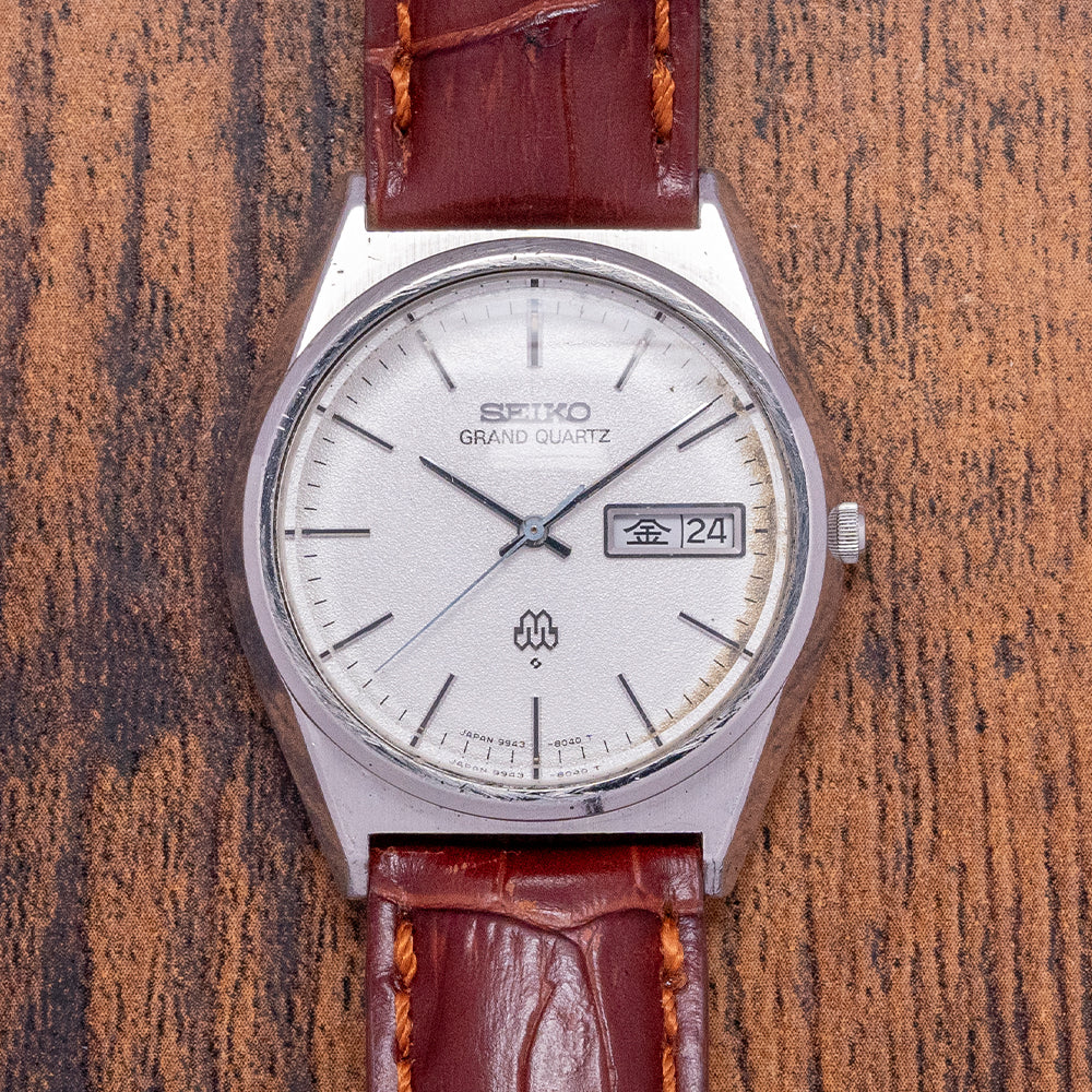 SEIKO9943-8030 グランドクオーツGrand Quartzビンテージ Seiko Grand Quartz Twin Quartz 9943-8030 Stainless steel Brown