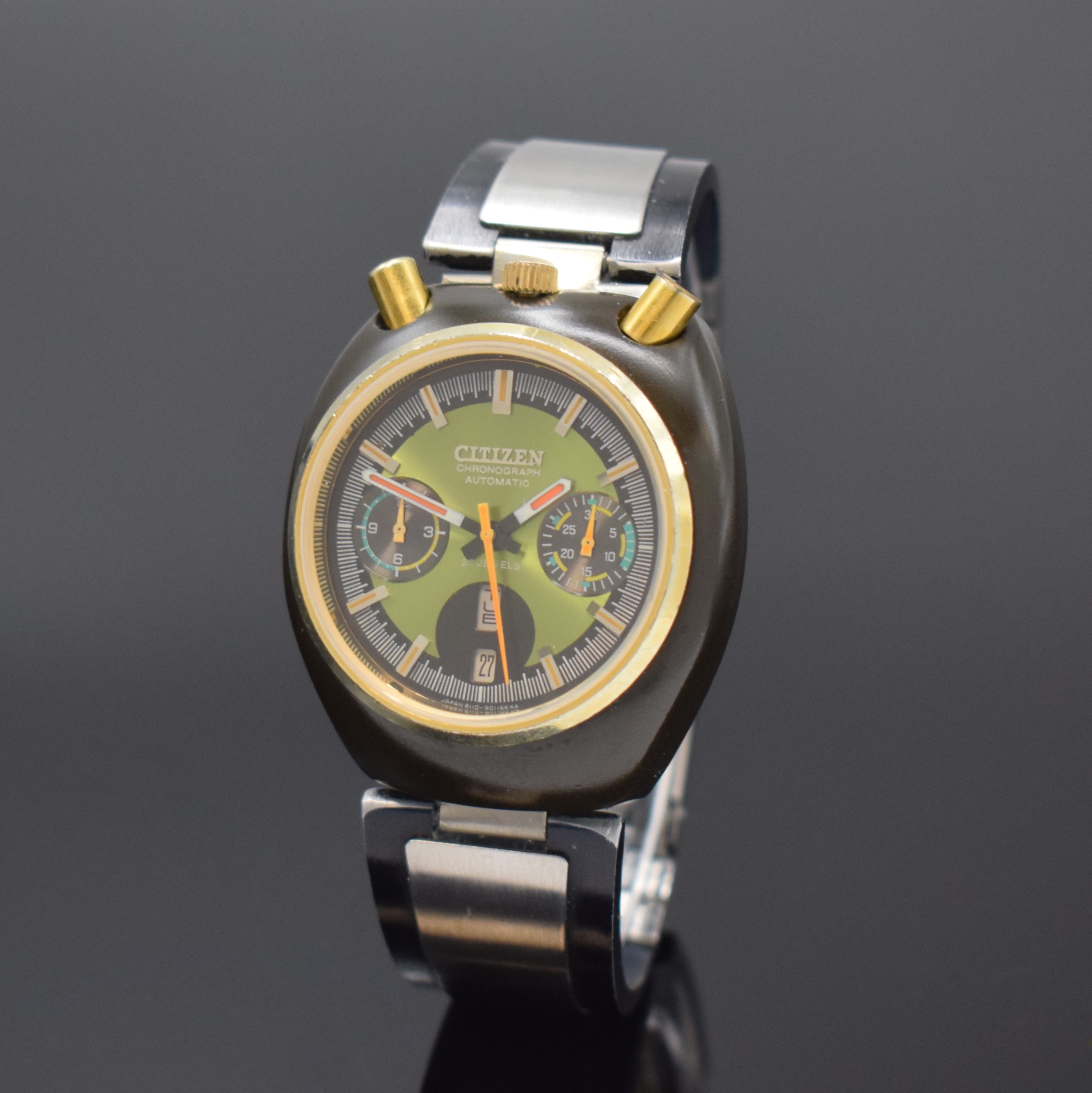 Citizen Bullhead 4-901088K Stainless steel and Metal Green 1970