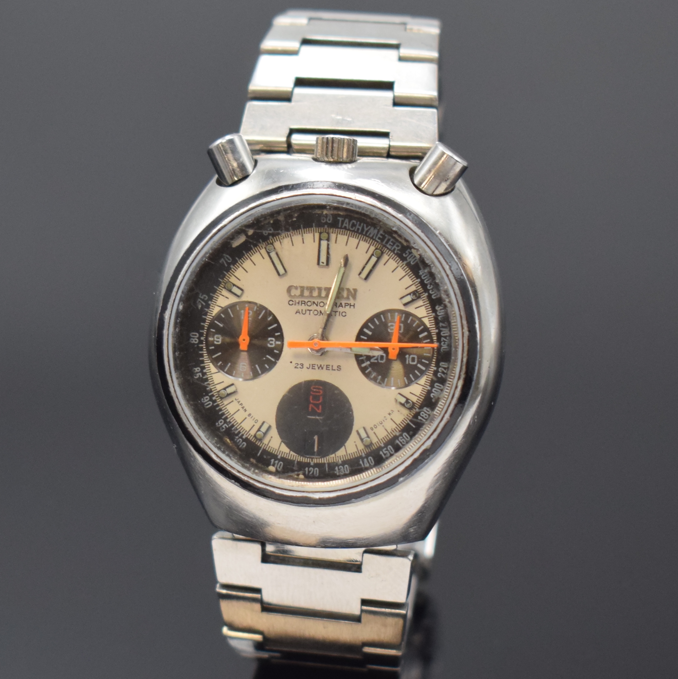 Citizen Bullhead 4-901053 Y Stainless steel and Metal Black and