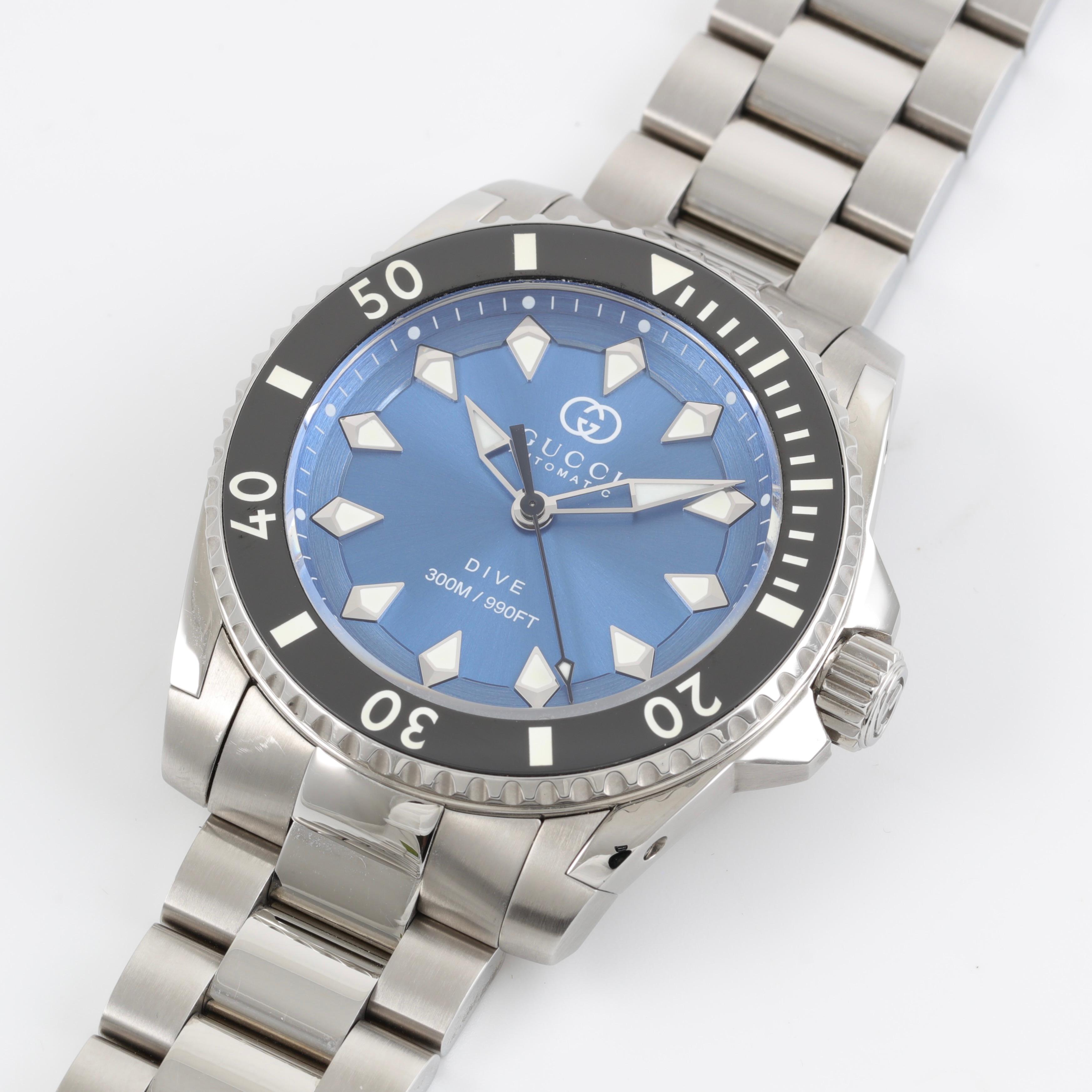 Gucci Dive YA136362-796779 I18B0 8605 Stainless steel Blue