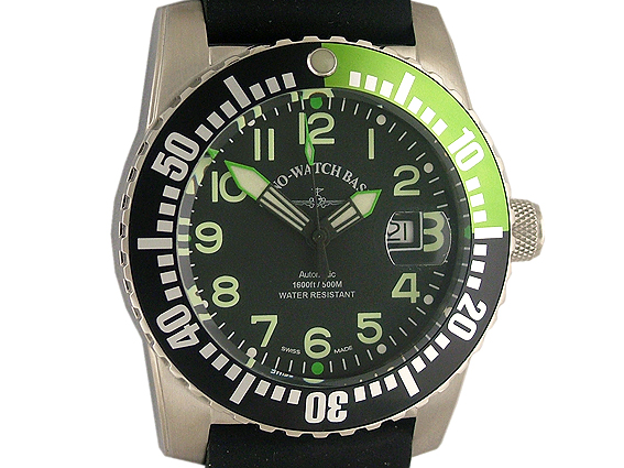 Zeno-Watch Basel Airplane Diver 6349-12-a1 Stainless steel Black