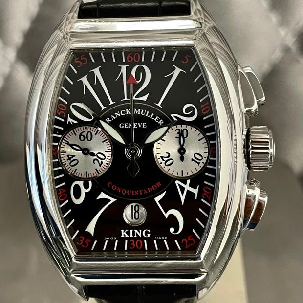 Franck Muller Conquistador 8005 CC King Stainless steel Black